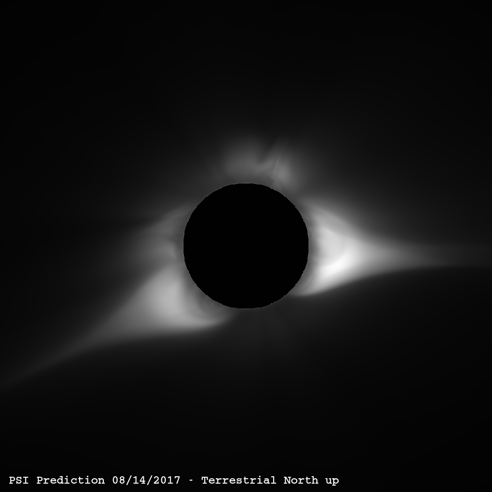 Prediction of the Sun's corona during the Aug. 21 eclipse