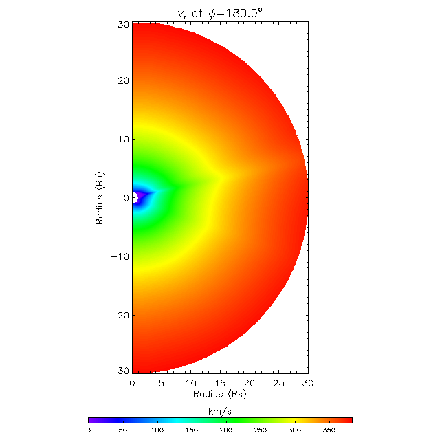 Vr meridional plane 180.0°