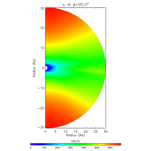Vr meridional plane 90.0°