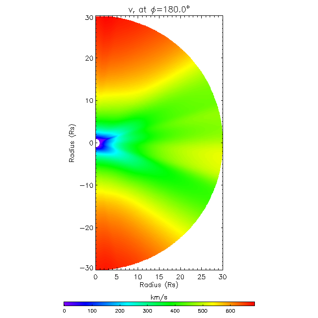 Vr meridional plane 180.0°