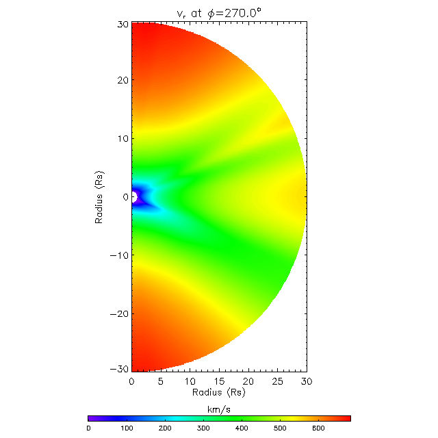 Vr meridional plane 270.0°