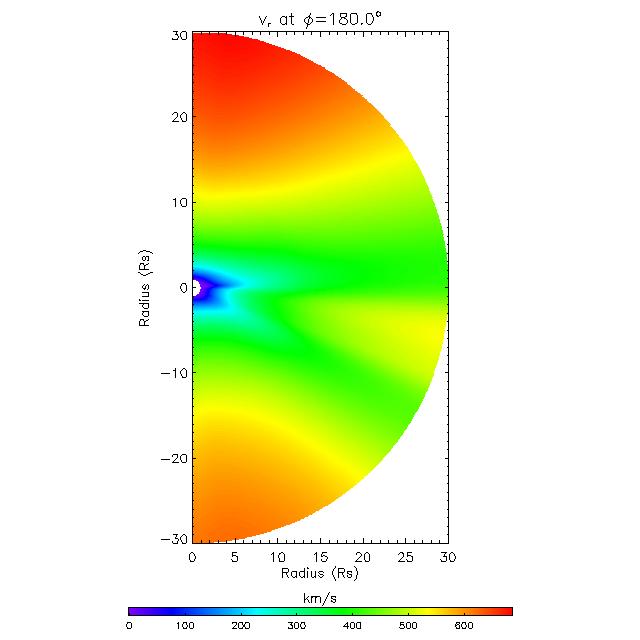 Vr meridional plane 180.0°