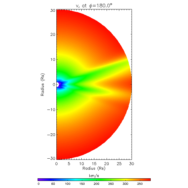 Vr meridional plane 180.0°