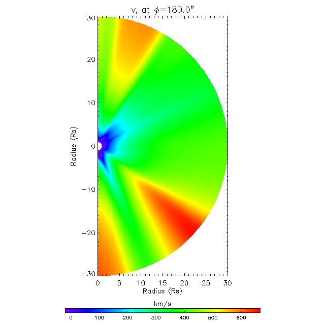 Vr meridional plane 180.0°