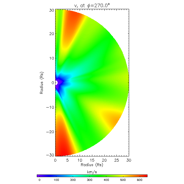 Vr meridional plane 270.0°