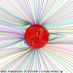 Field Line Prediciton Solar North Up