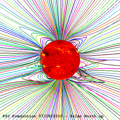 Field Line Prediciton Solar North Up