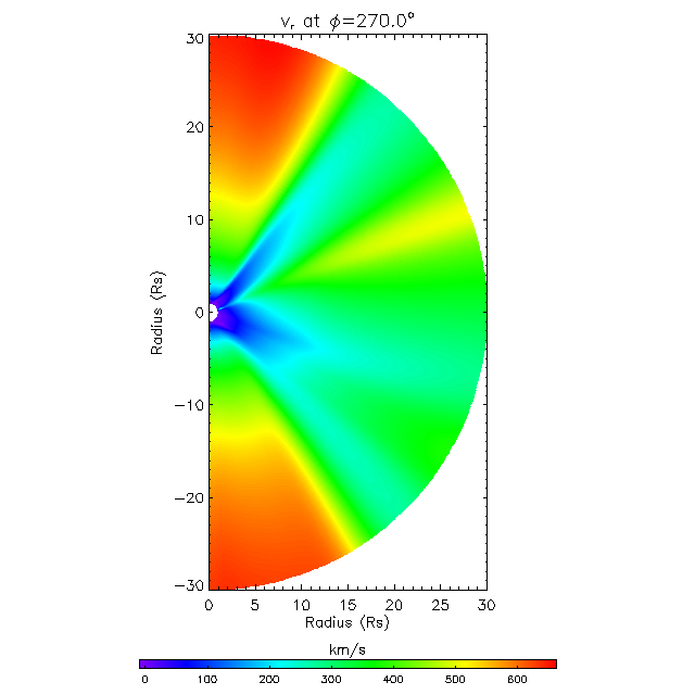 Vr meridional plane 270.0°