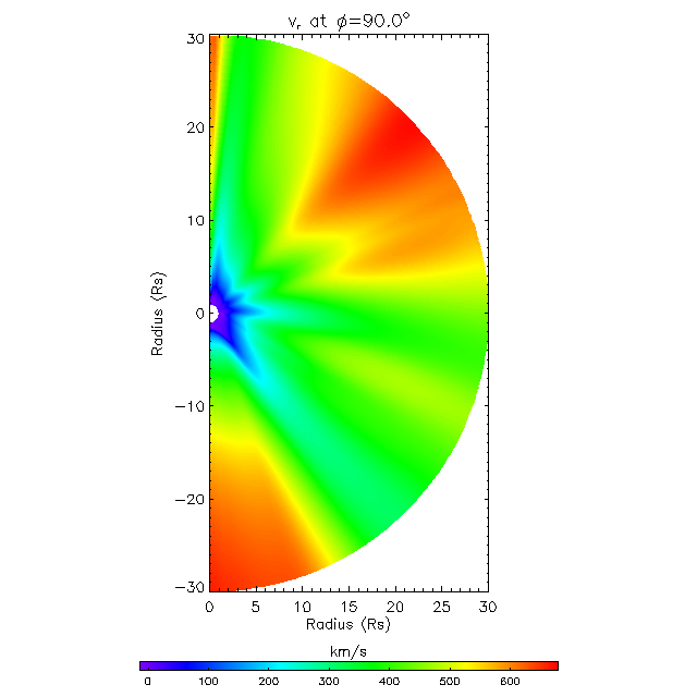 Vr meridional plane 90.0°