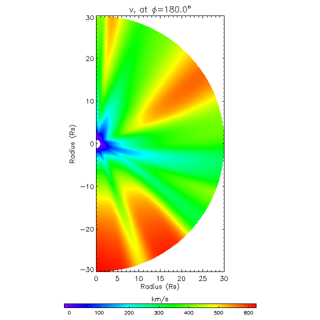 Vr meridional plane 180.0°