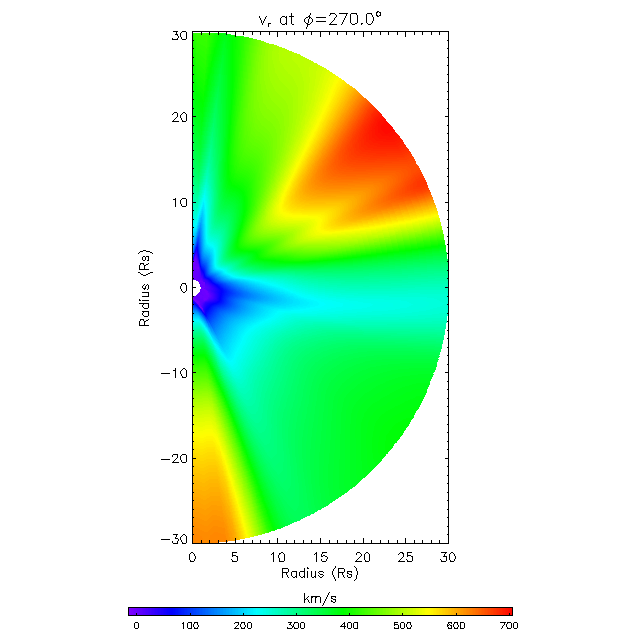 Vr meridional plane 270.0°