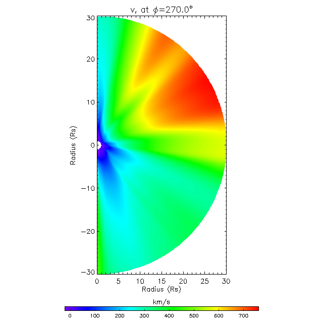 Vr meridional plane 270.0°