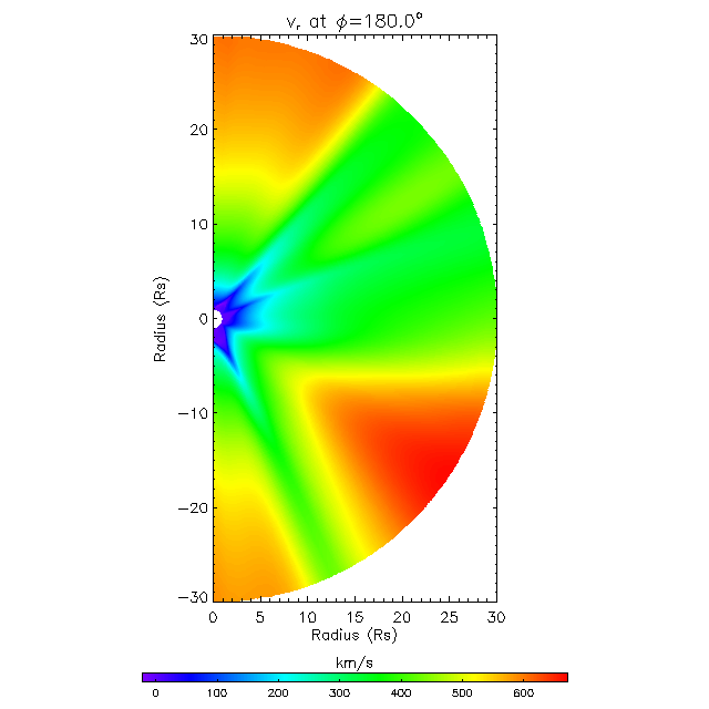 Vr meridional plane 180.0°