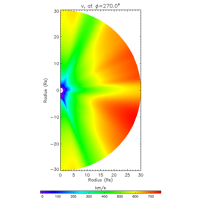 Vr meridional plane 270.0°