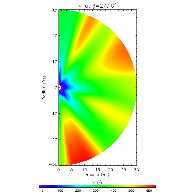 Vr meridional plane 270.0°