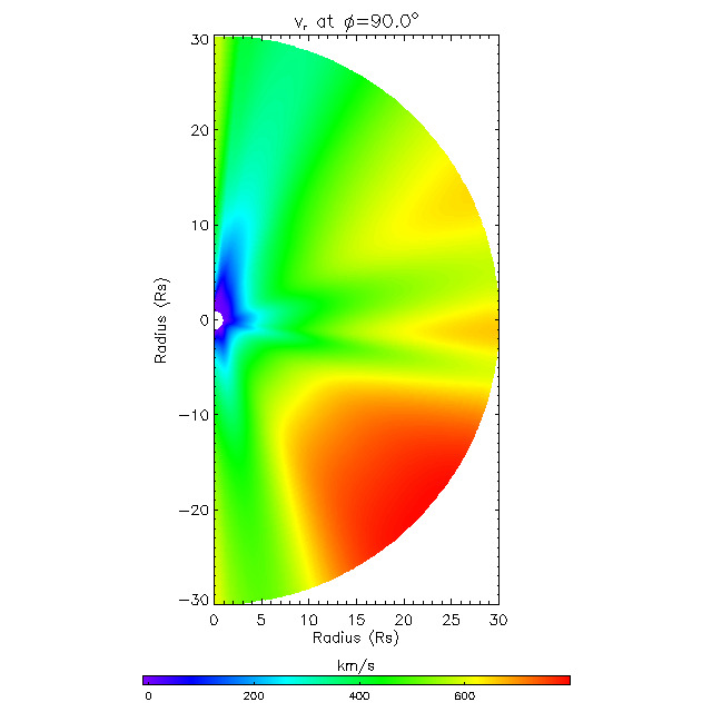 Vr meridional plane 90.0°