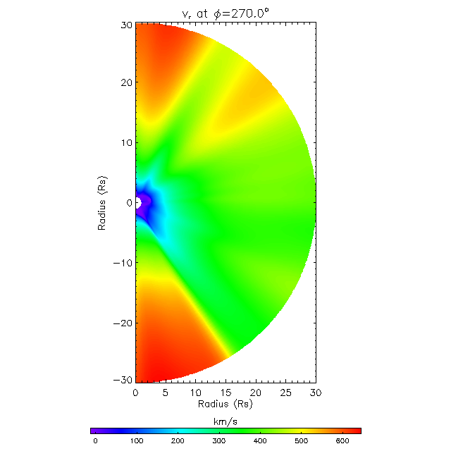 Vr meridional plane 270.0°