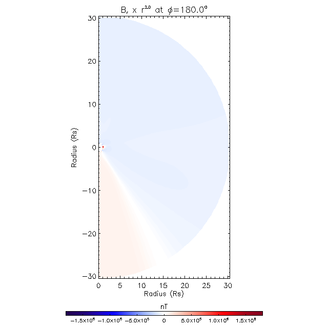 Br meridional plane 180.0&deg;