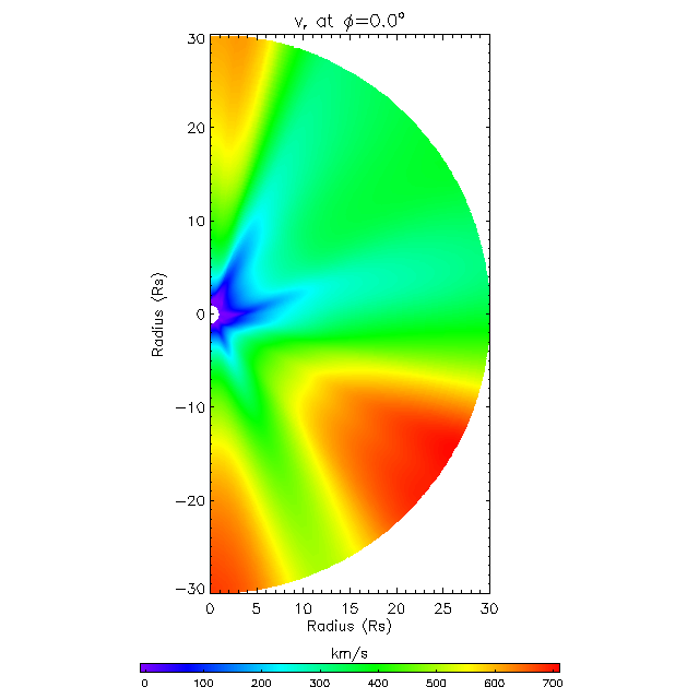 Vr meridional plane 0.0&deg;