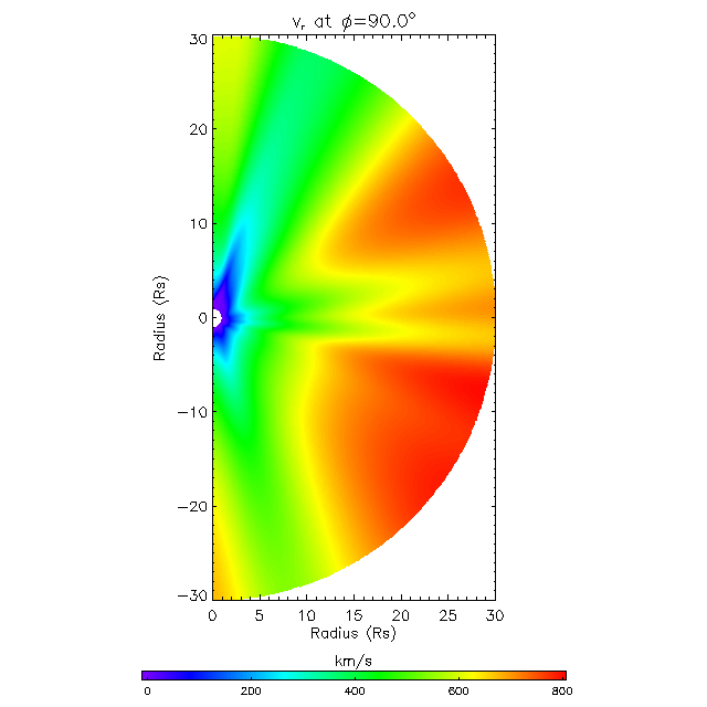 Vr meridional plane 90.0&deg;