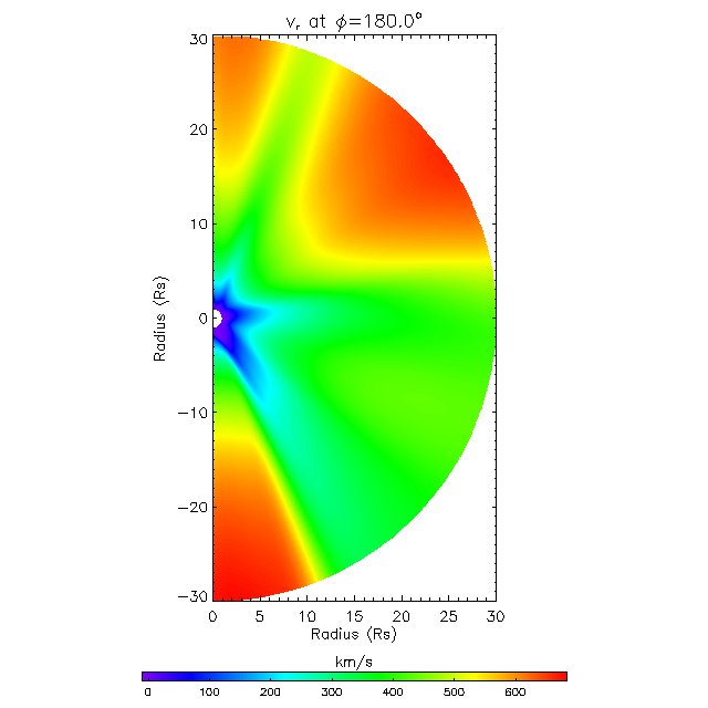 Vr meridional plane 180.0&deg;