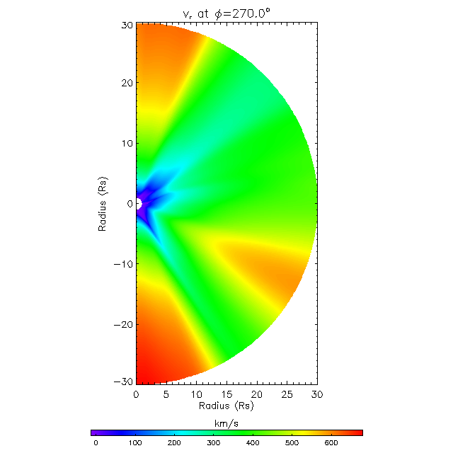 Vr meridional plane 270.0&deg;