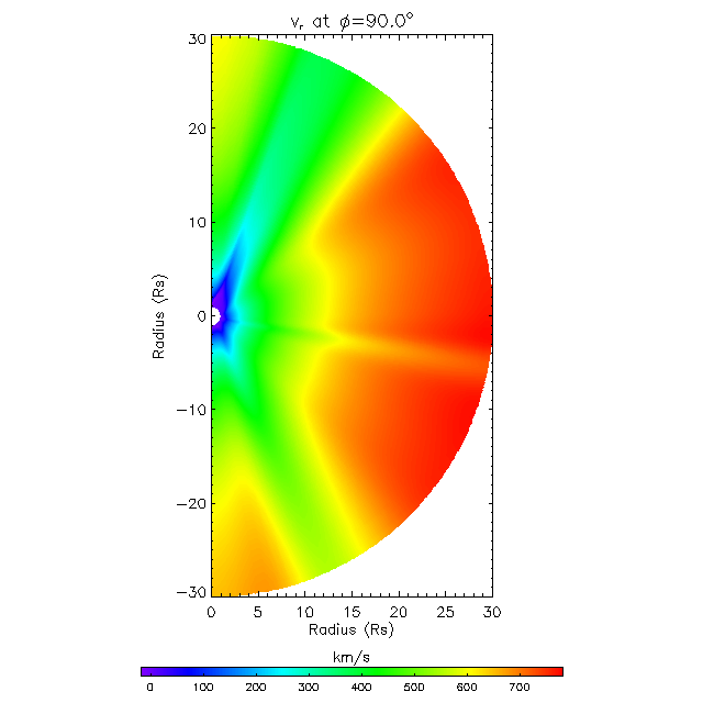 Vr meridional plane 90.0&deg;