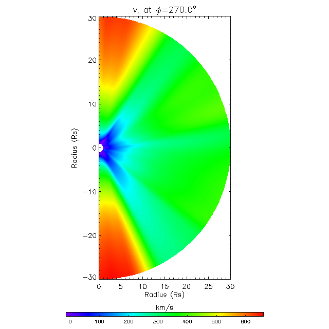 Vr meridional plane 270.0&deg;