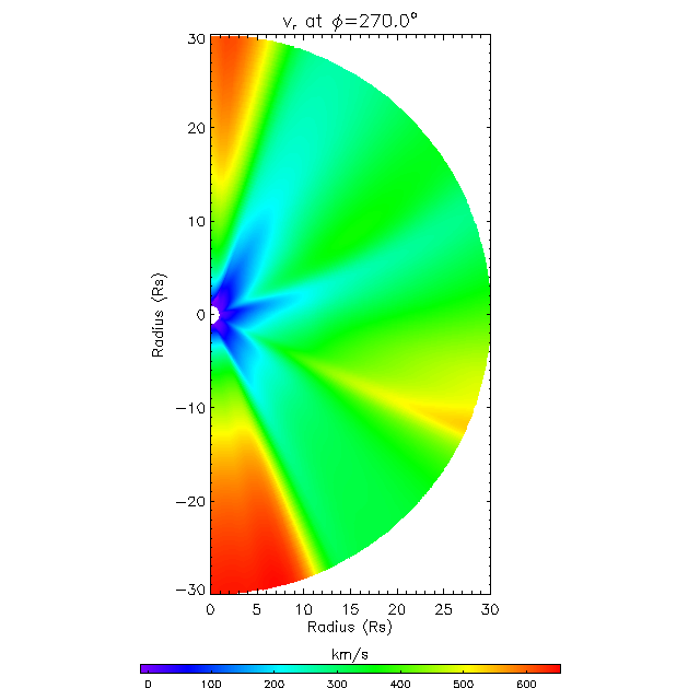 Vr meridional plane 270.0&deg;