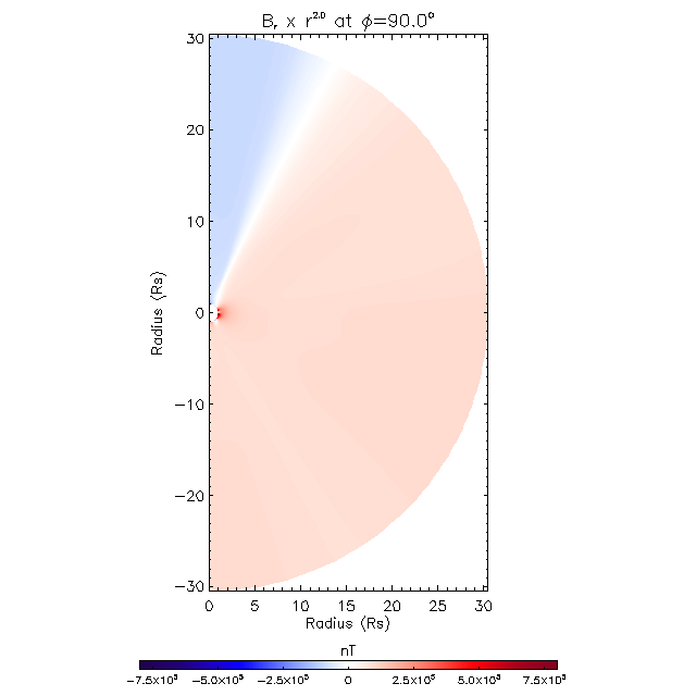 Br meridional plane 90.0&deg;