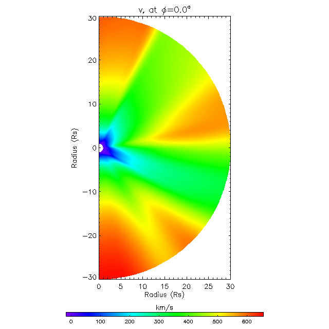 Vr meridional plane 0.0&deg;