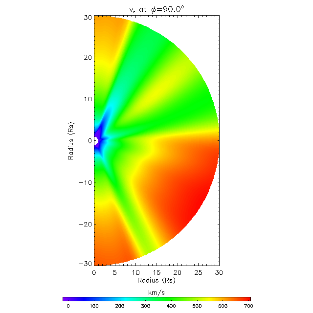 Vr meridional plane 90.0&deg;