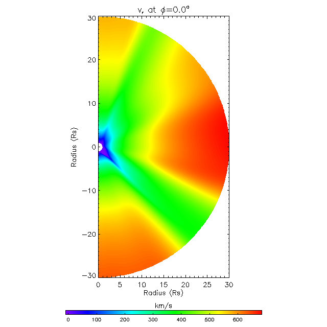 Vr meridional plane 0.0&deg;