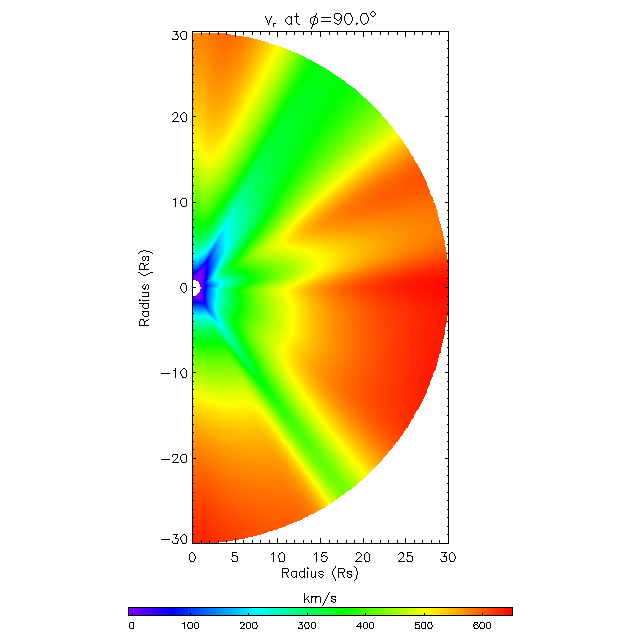 Vr meridional plane 90.0&deg;
