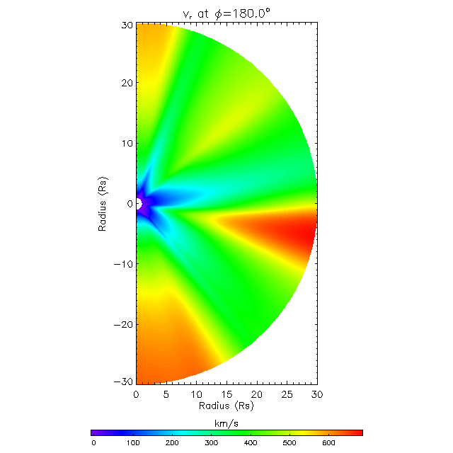 Vr meridional plane 180.0&deg;