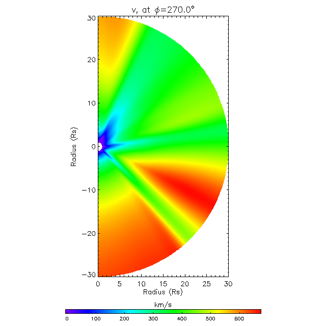 Vr meridional plane 270.0&deg;