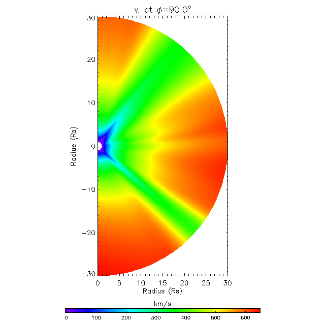 Vr meridional plane 90.0&deg;