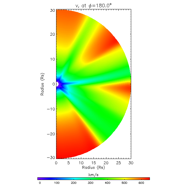 Vr meridional plane 180.0&deg;