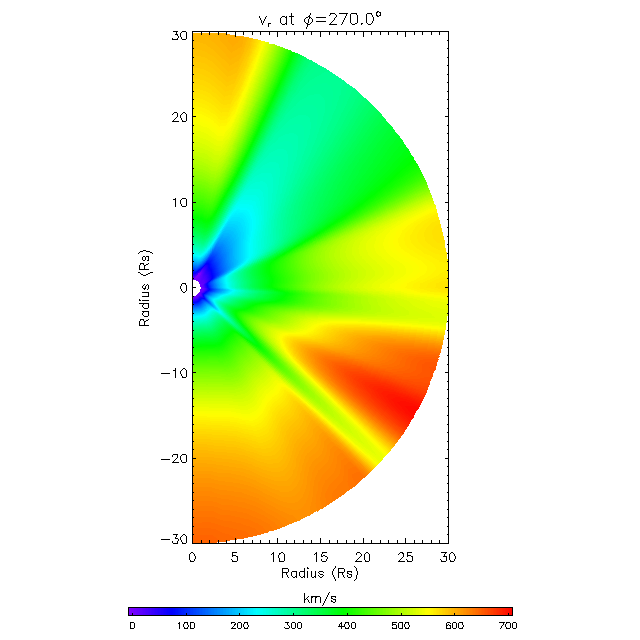 Vr meridional plane 270.0&deg;