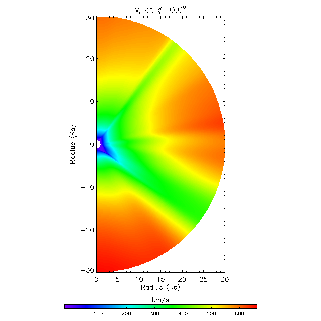 Vr meridional plane 0.0&deg;