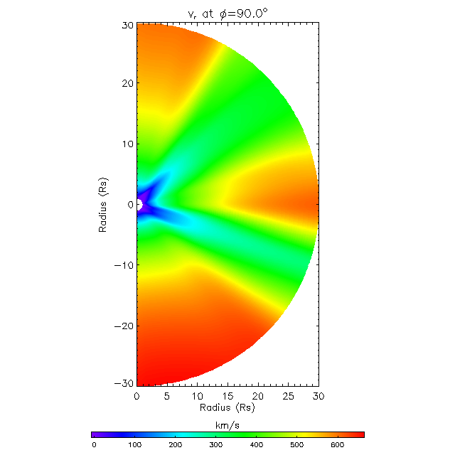 Vr meridional plane 90.0&deg;