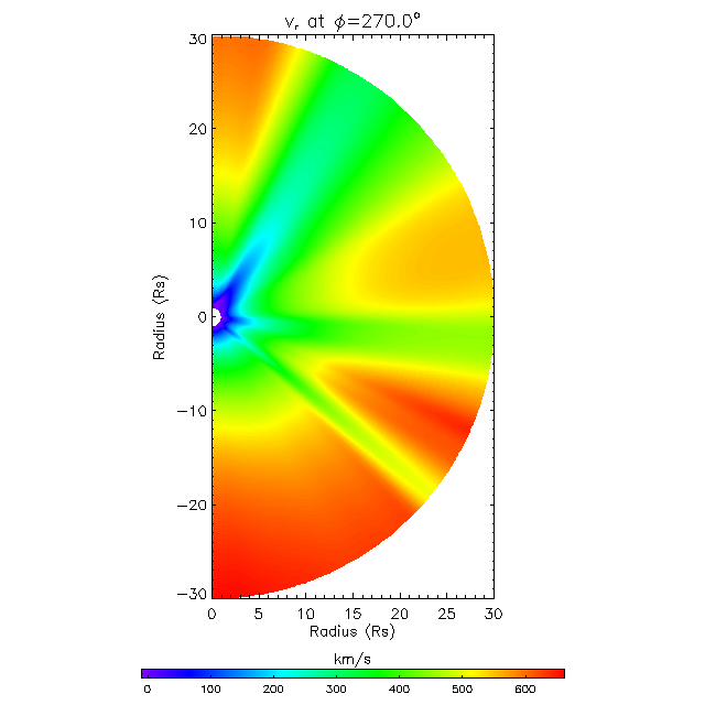 Vr meridional plane 270.0&deg;