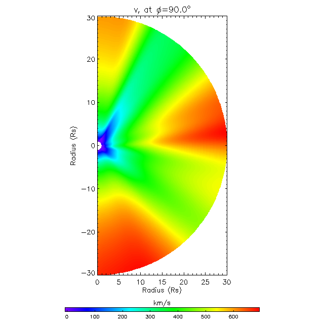 Vr meridional plane 90.0&deg;