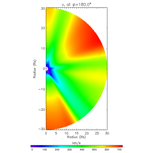 Vr meridional plane 180.0&deg;