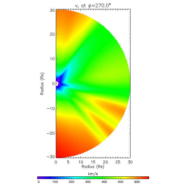 Vr meridional plane 270.0&deg;