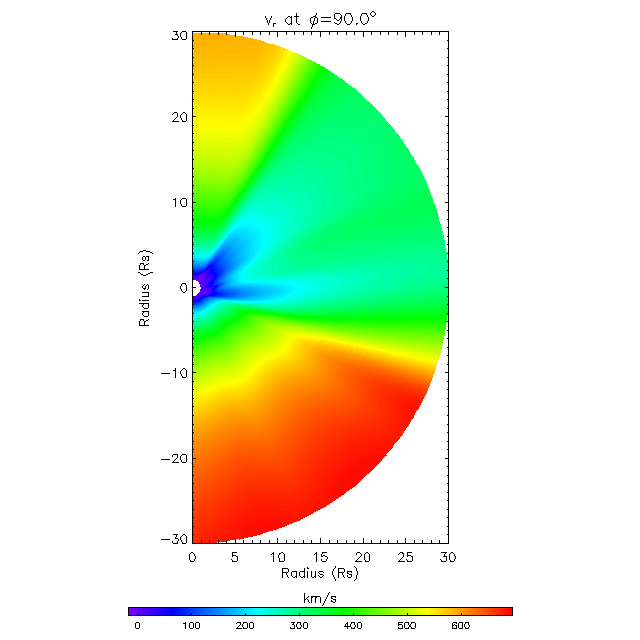 Vr meridional plane 90.0&deg;