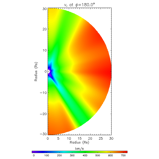Vr meridional plane 180.0&deg;