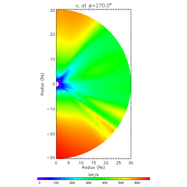 Vr meridional plane 270.0&deg;