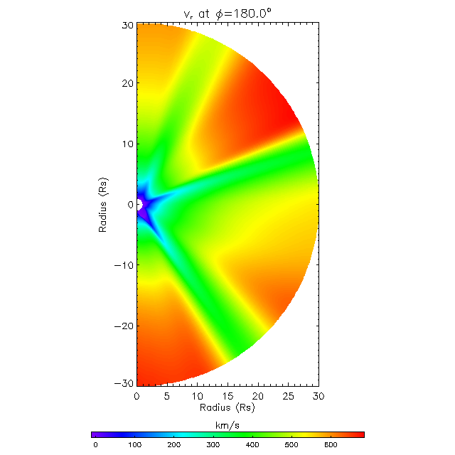 Vr meridional plane 180.0&deg;