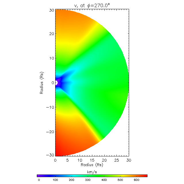 Vr meridional plane 270.0&deg;